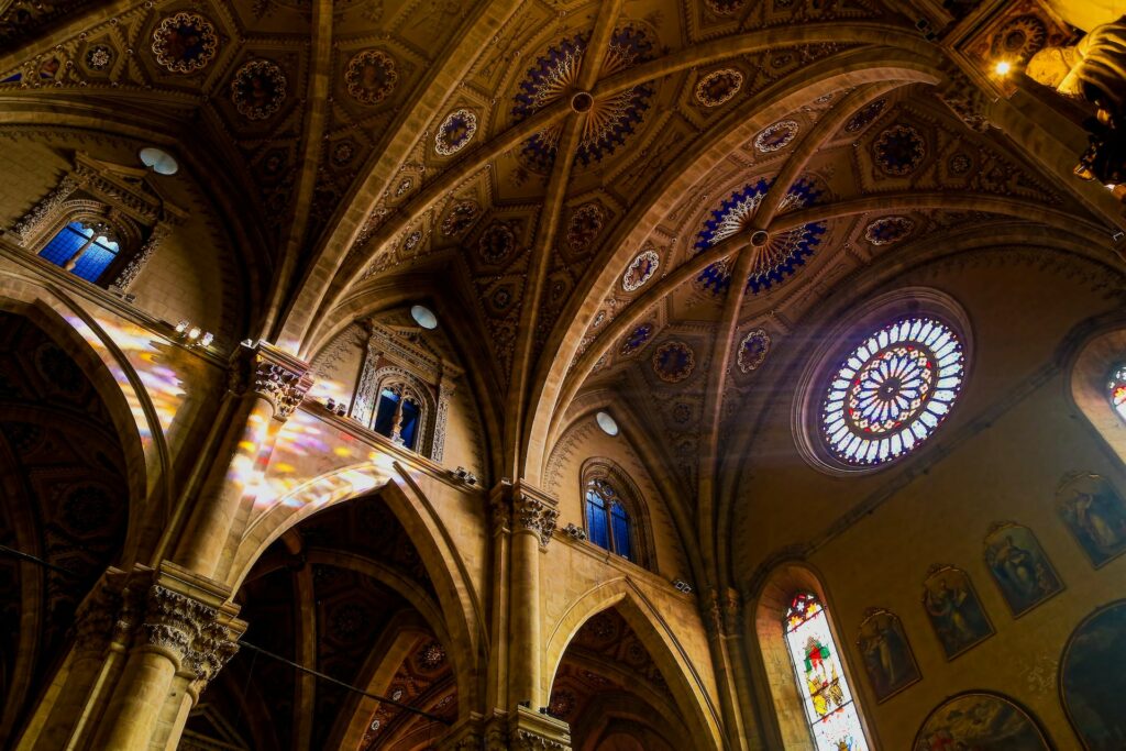Gothic cathedral ceiling